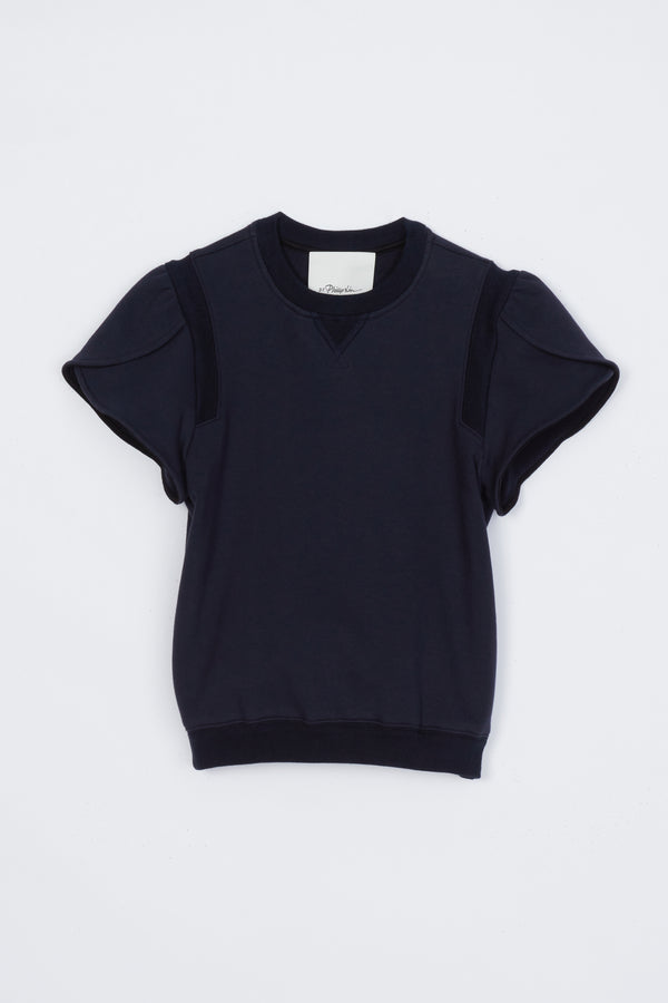 Phillip Lim Tulip Sleeve French Terry Top GREY MELANGE