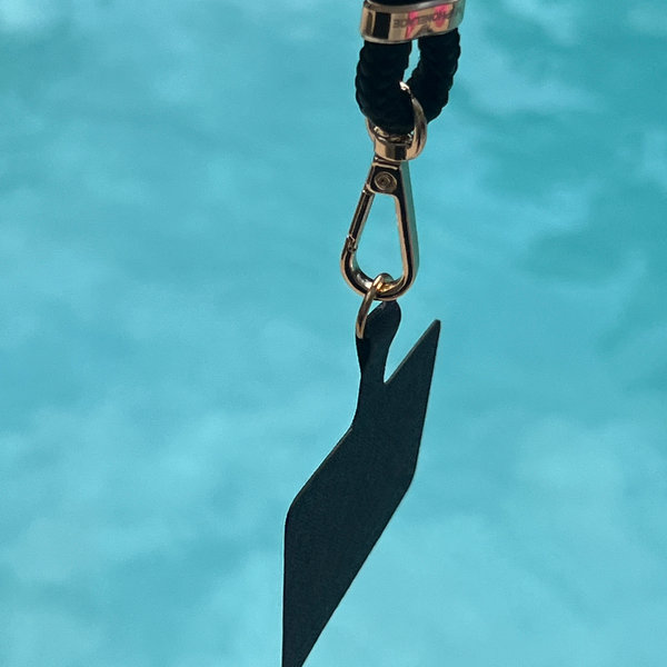 Phonelace Phone Patch Gold - Solid Black Connector Patch