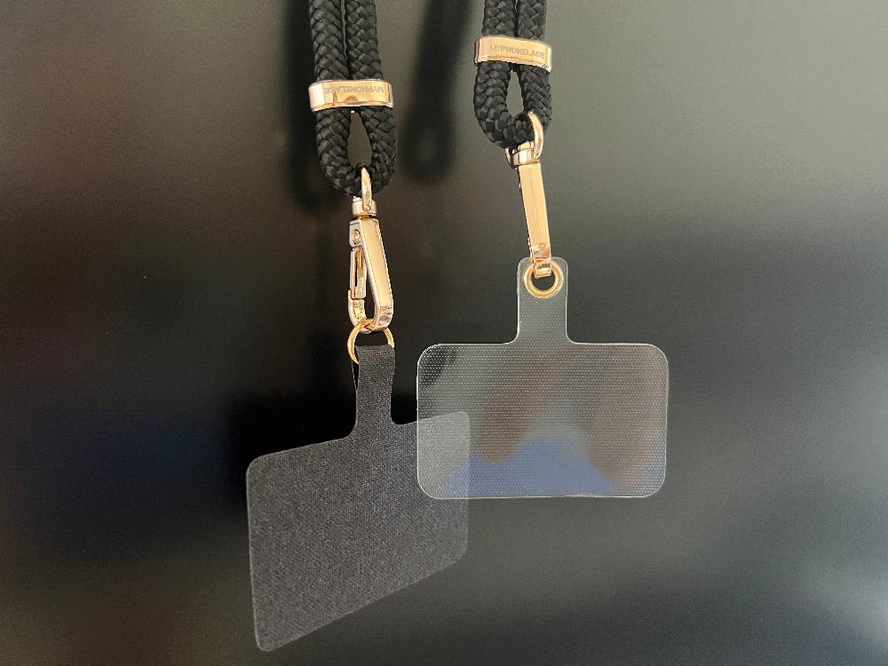 phonelace phone patch gold - solid black connector patch