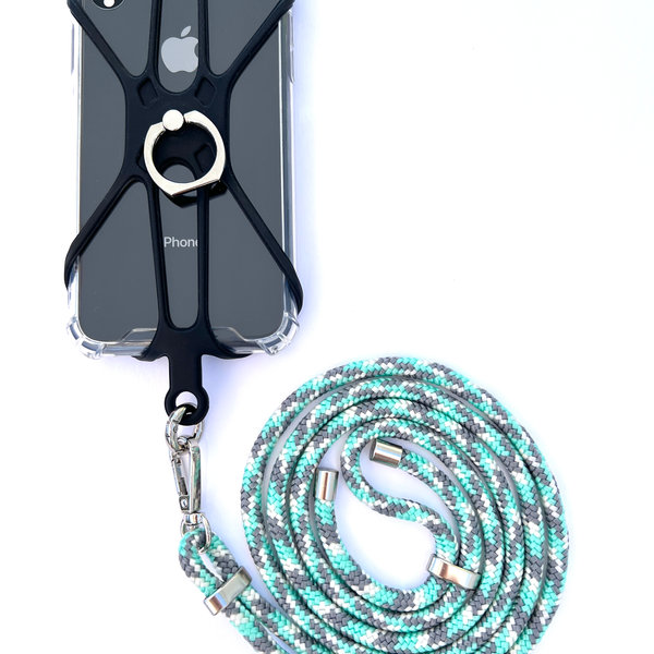 Phonelace Phone Strap Silicon Holder - Mint Gray Beige