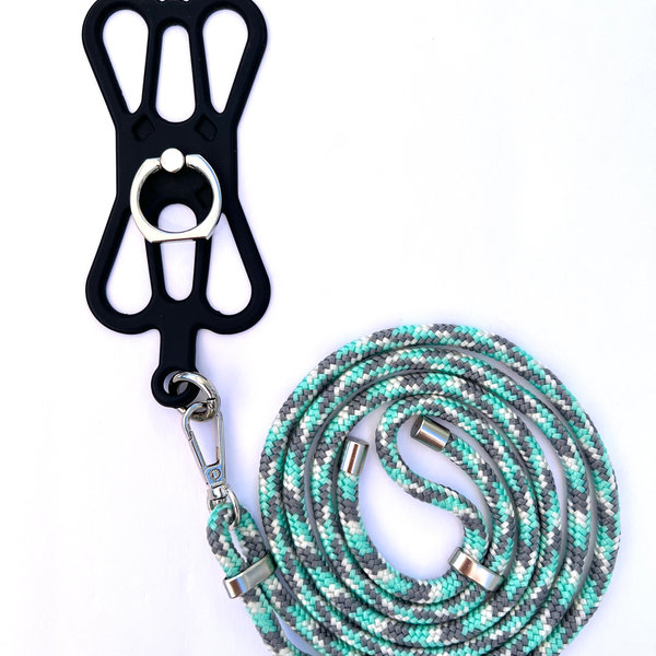 phonelace Phone Strap Silicon Holder - Mint Gray Beige