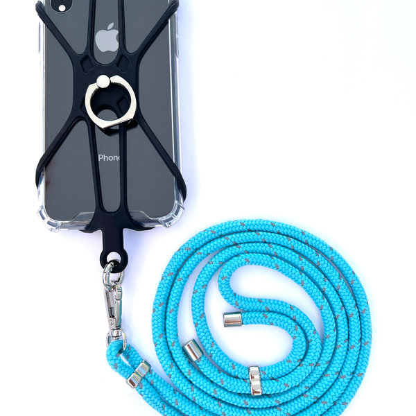 Phonelace Phone Strap Silicon Holder - Turquoise Reflective