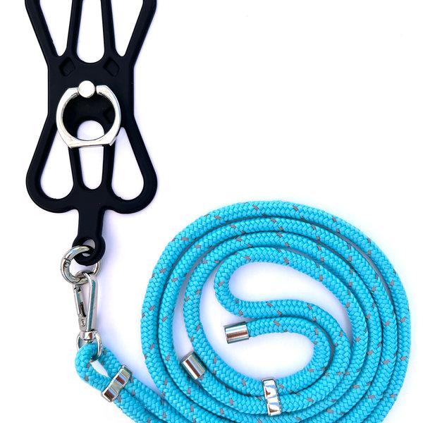 phonelace Phone Strap Silicon Holder - Turquoise Reflective
