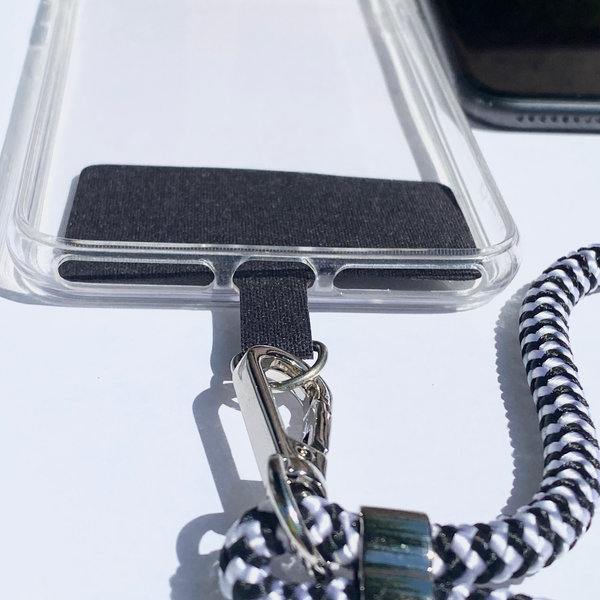 Phonelace Black And White Stripes Phone Strap