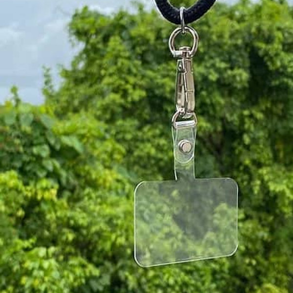 Phonelace Cell Phone Patch - D-ring Clear