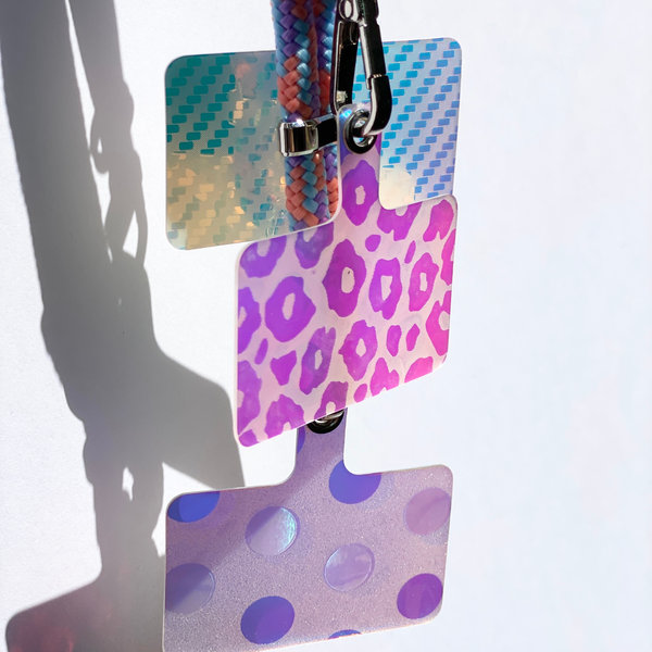 Phonelace Cell Phone Patch - Holographic Leopard