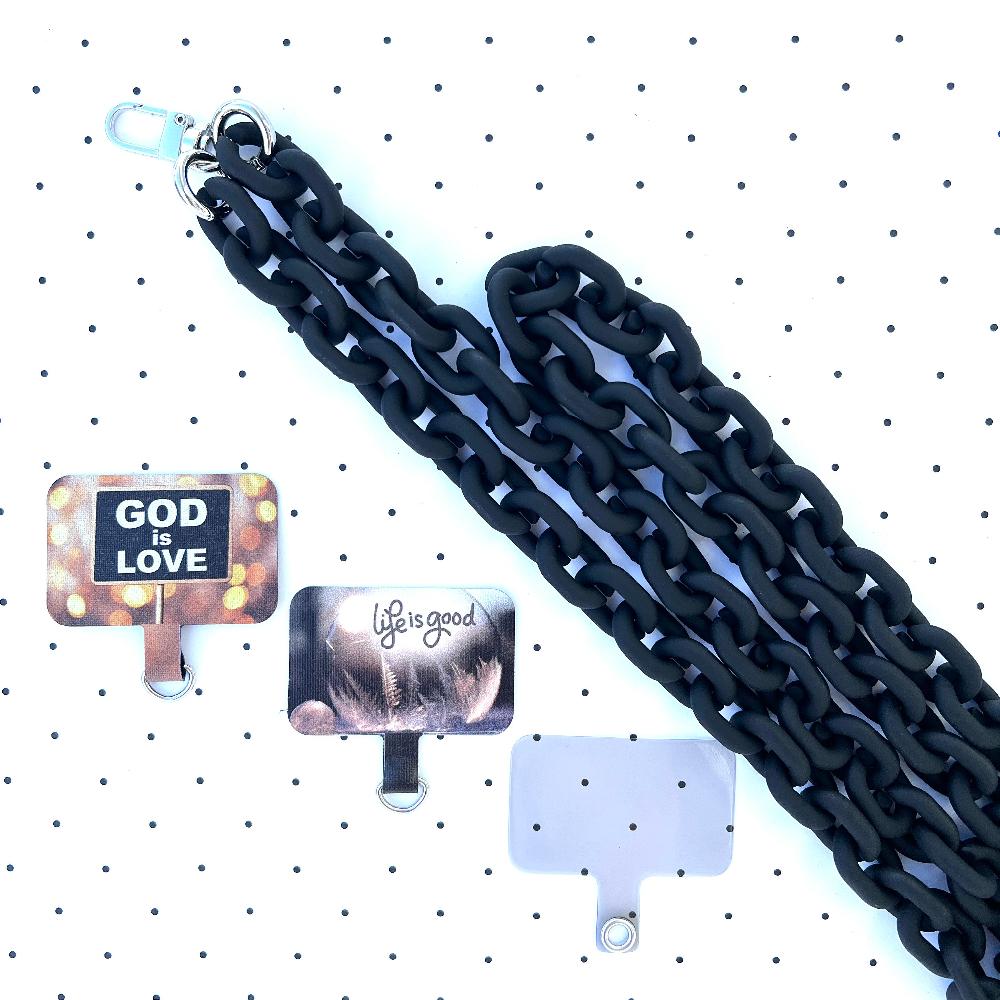 phonelace Chain Link Phone Strap Black