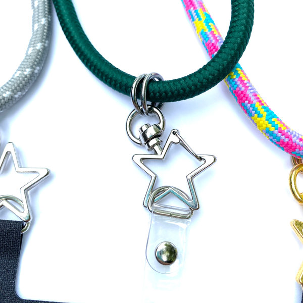 phonelace emerald green - star swivel lanyard