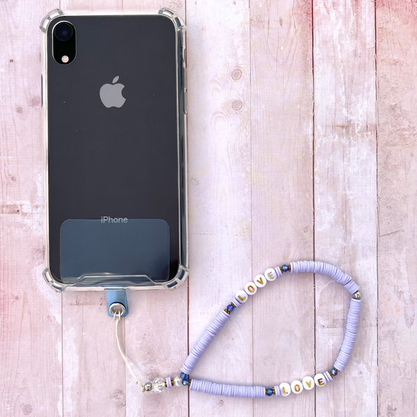 Phonelace Lilac Wristlet Phone Strap LOVE