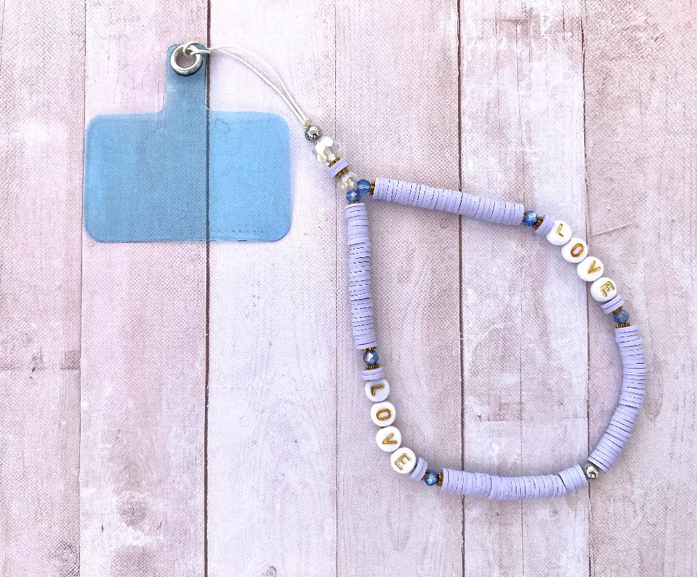 phonelace Lilac Wristlet Phone Strap LOVE
