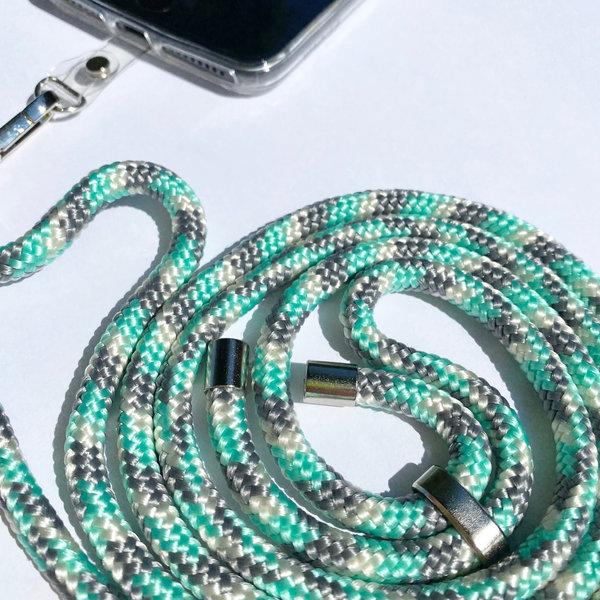 phonelace mint gray white phone strap