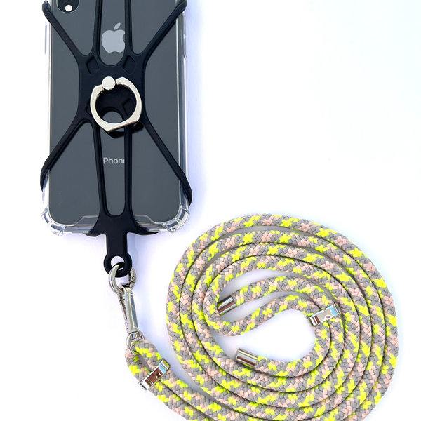 Phonelace Phone Strap Silicon Holder - Beige Yellow