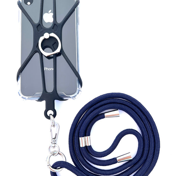 Phonelace Phone Strap Silicon Holder - Dark Blue