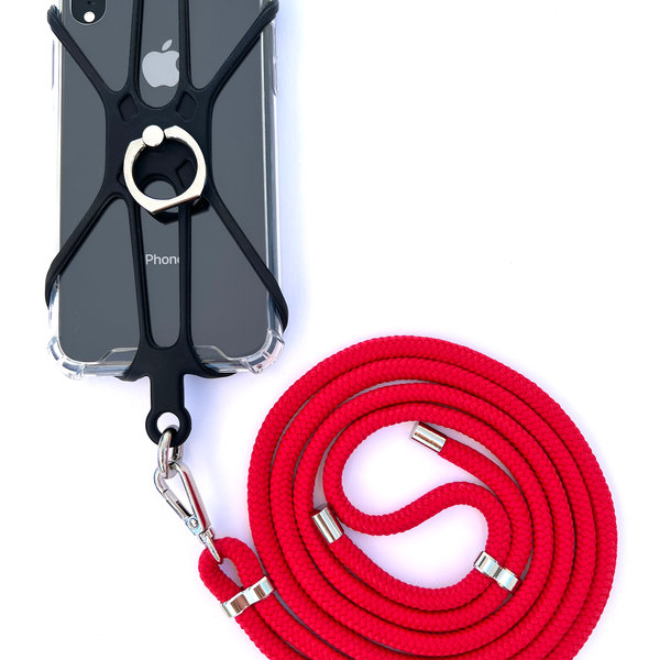 Phonelace Phone Strap Silicon Holder -Red