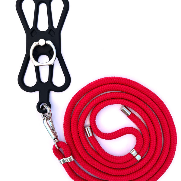 phonelace Phone Strap Silicon Holder -Red