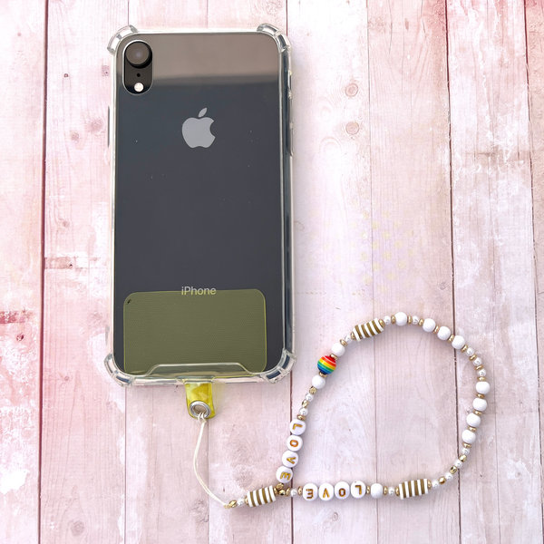Phonelace Rainbow Wristlet Phone Strap LOVE