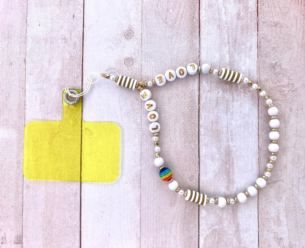 phonelace Rainbow Wristlet Phone Strap LOVE