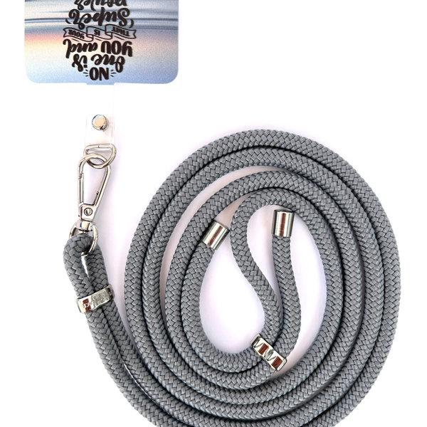 phonelace silver gray phone strap