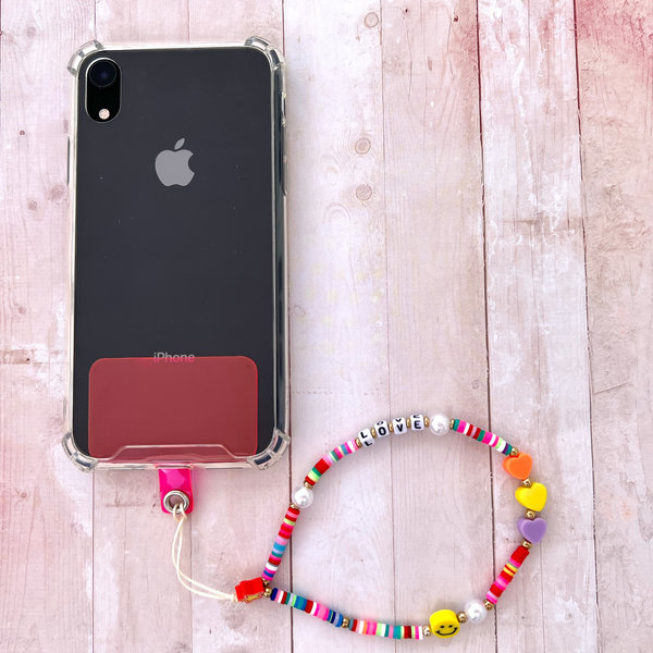 Phonelace Smiley Wristlet Phone Strap LOVE