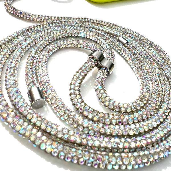 Phonelace White Sparkling Phone Strap