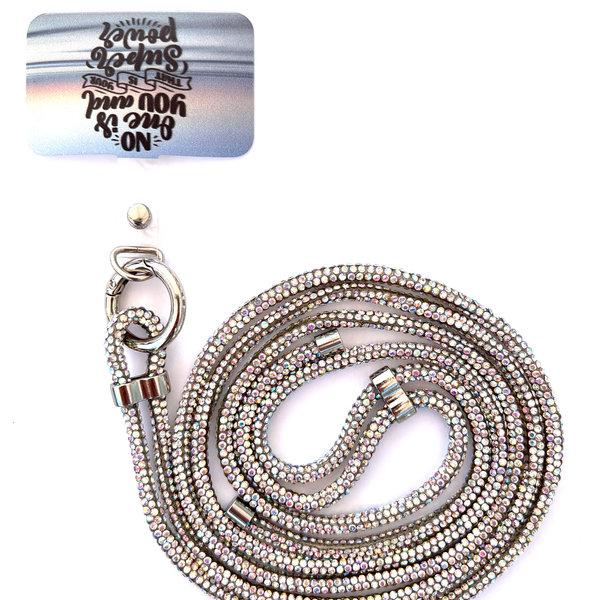 phonelace White Sparkling Phone Strap