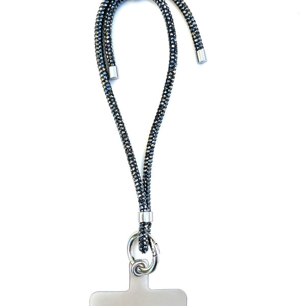 Phonelace Wristlet Phone Strap I Black Sparkle