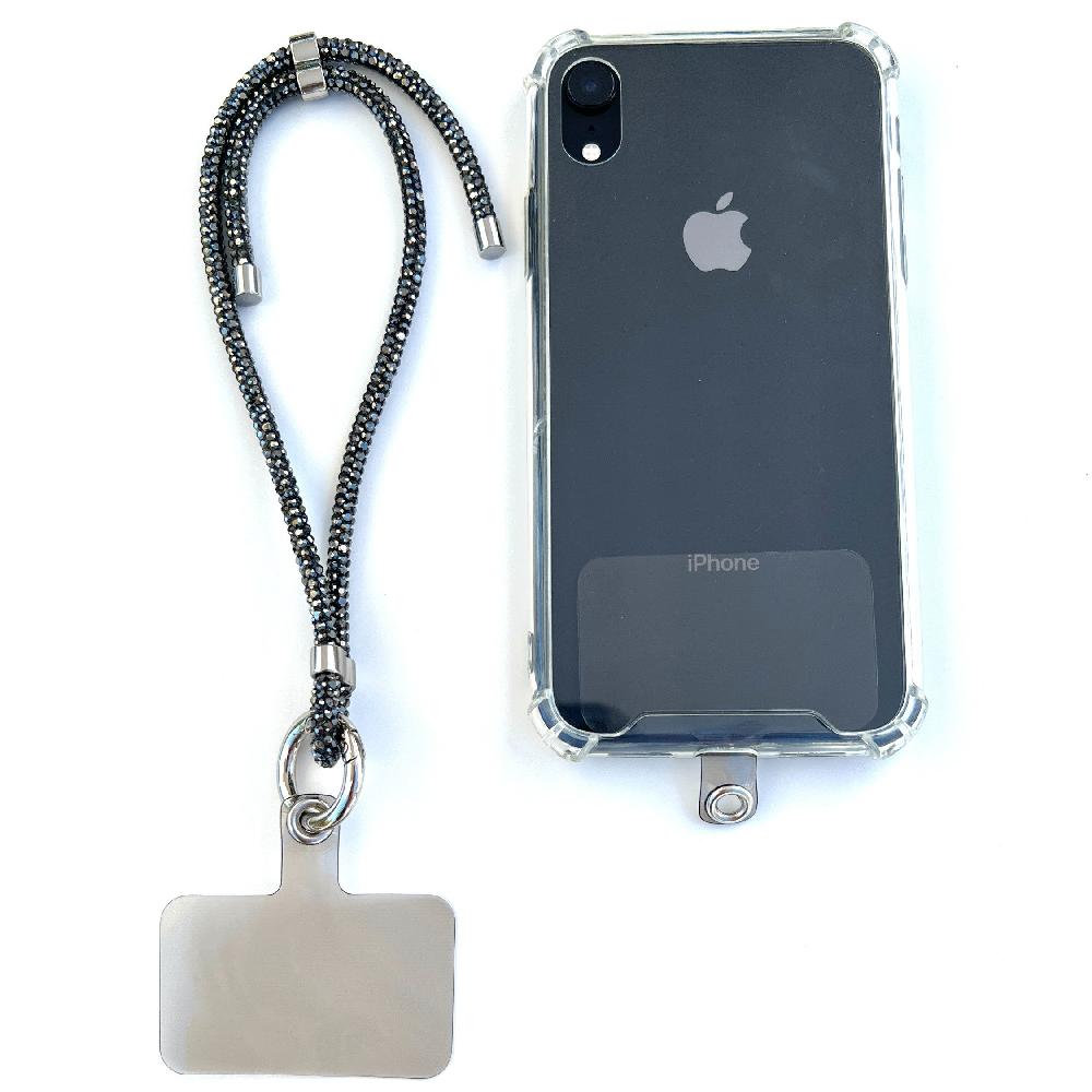 phonelace Wristlet Phone Strap I Black Sparkle