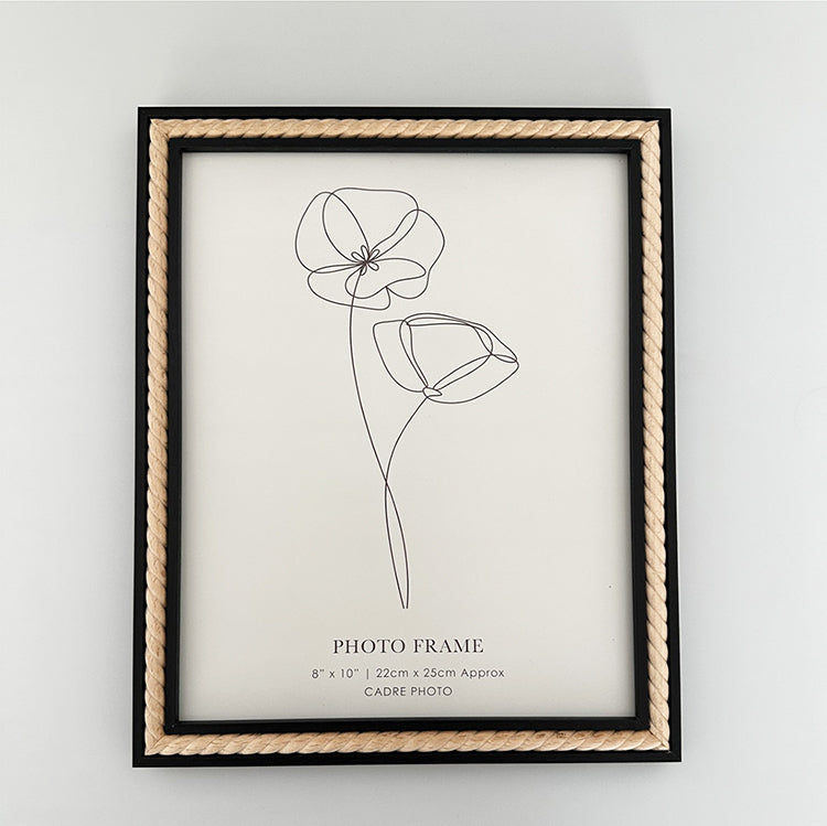 Photoframesandart 10x8" Black Photo Frame | Natural Swirl