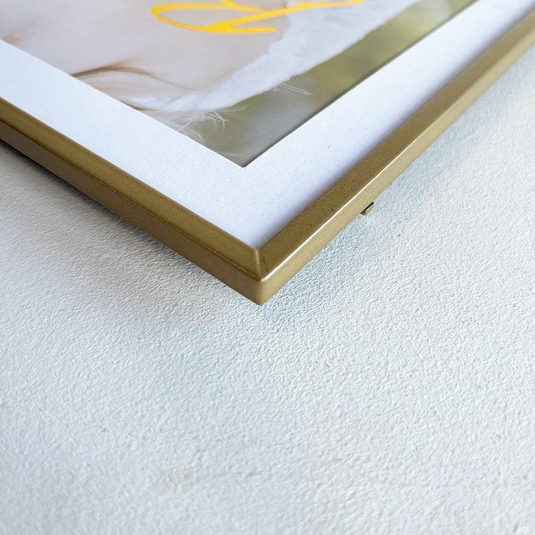Photoframesandart 10x8" Metal Photo Frame | Champagne Gold