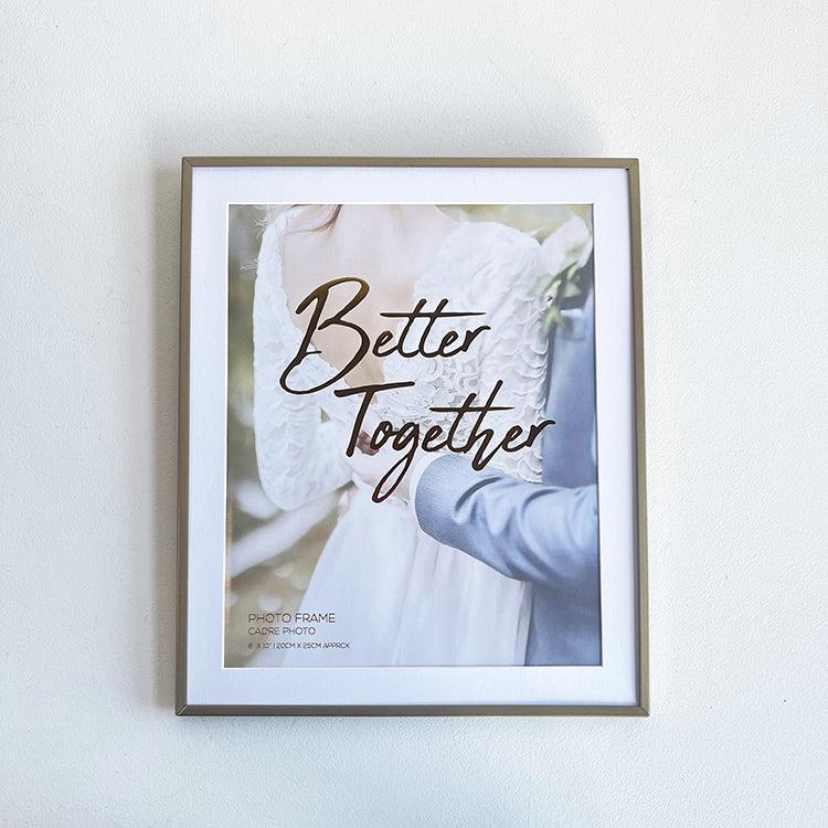 photoframesandart 10x8" Metal Photo Frame | Champagne Gold