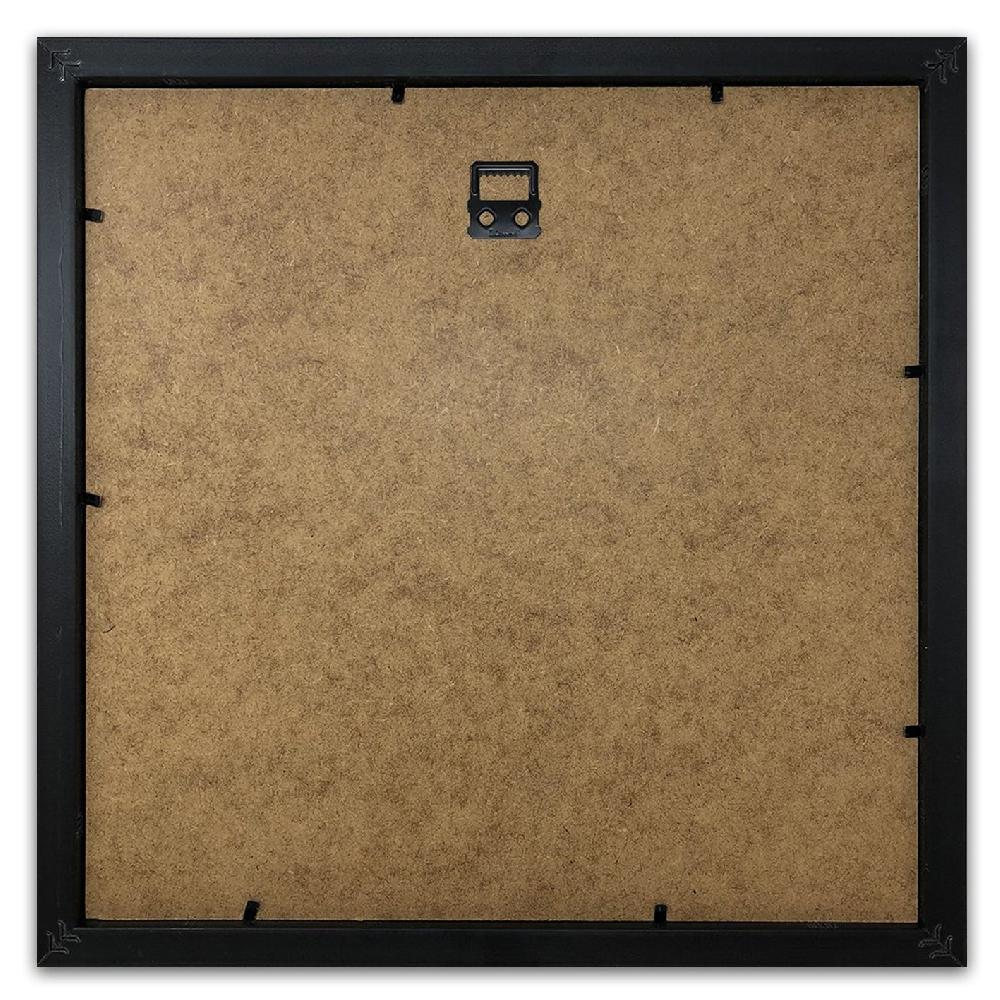 Photoframesandart 12" Vinyl Black Frame With White Mount (14"x14")