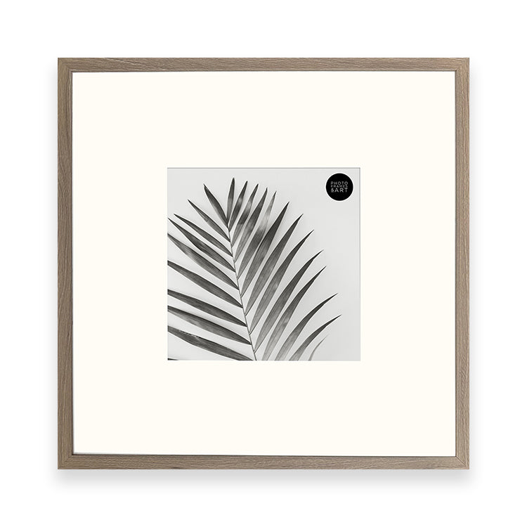 Photoframesandart 20x20" For 10x10" Wooden Washed Walnut Effect Photo Frame | Hartland Collection