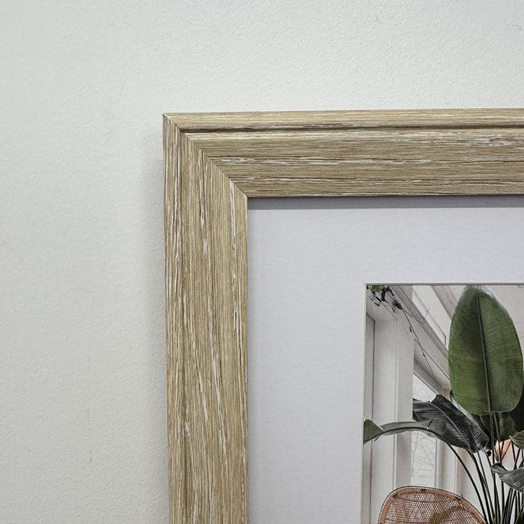 Photoframesandart 24x44cms Light Wood Effect Collage Frame | 3 Apertures