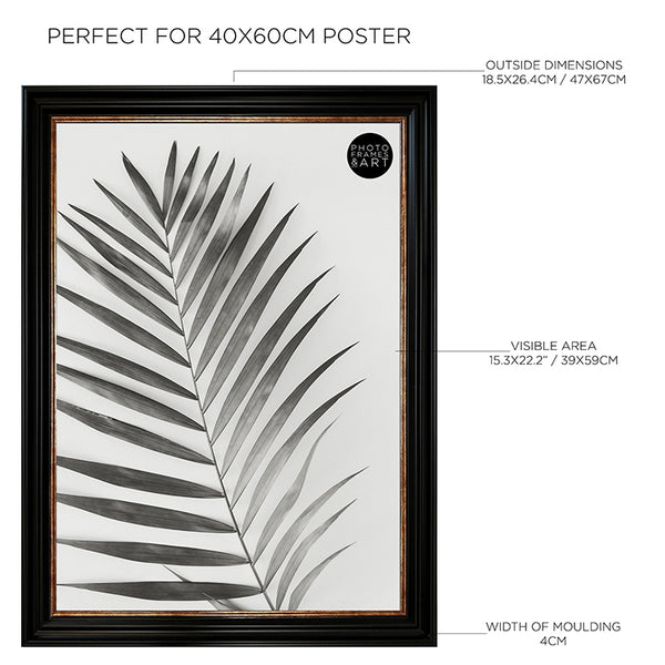 Photoframesandart 40x60cm Poster Frame | Vintage Black