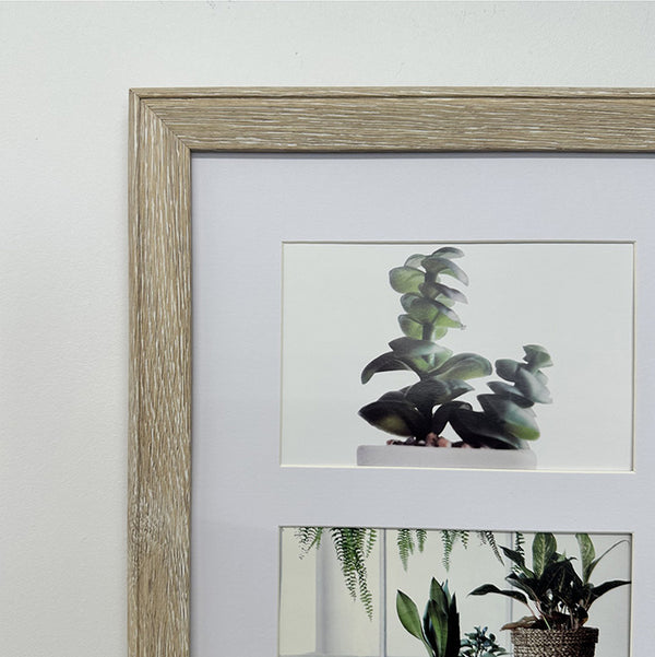 Photoframesandart 44x54cms Light Wood Effect Collage Frame | 8 Apertures