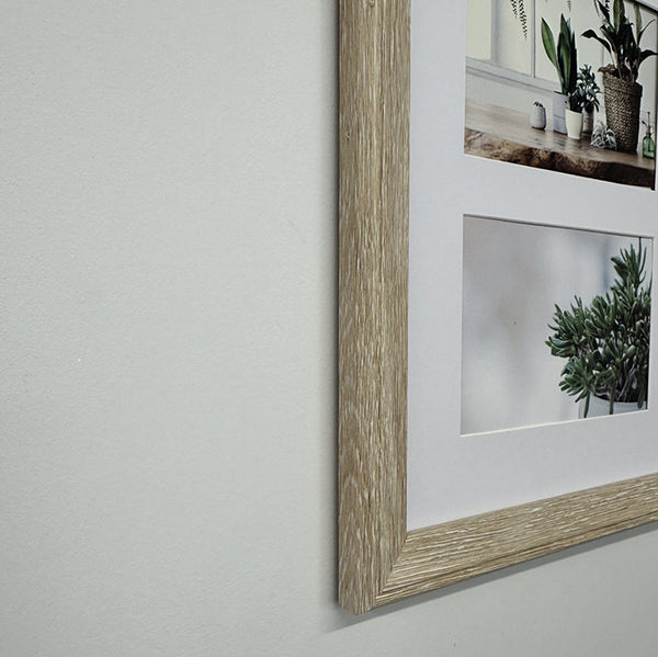 Photoframesandart 44x54cms Light Wood Effect Collage Frame | 8 Apertures