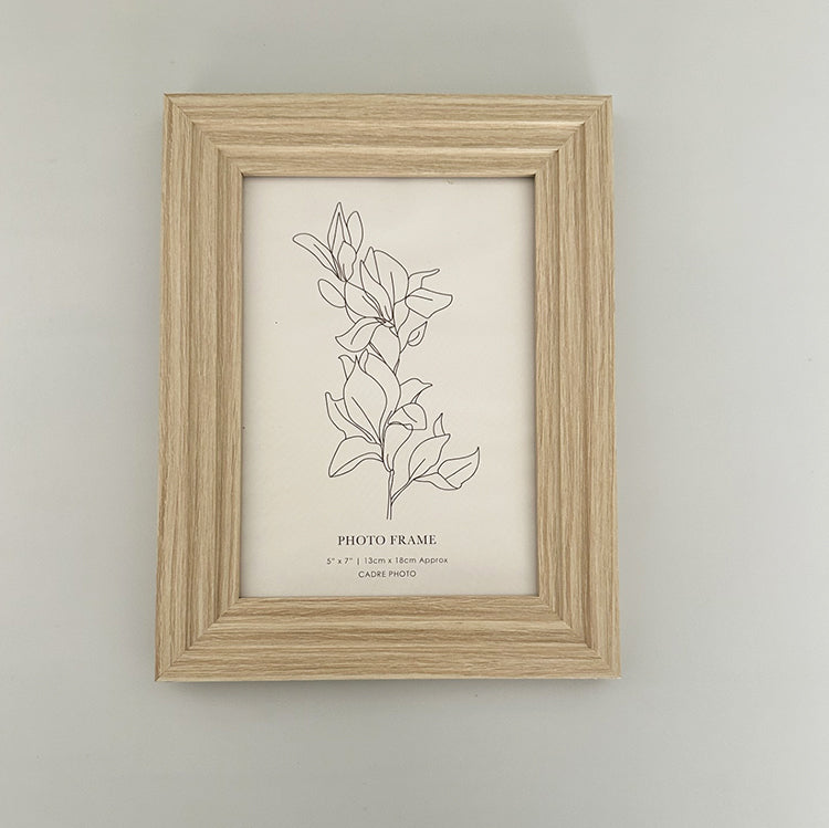 Photoframesandart 7x5" Layered Edge Photo Frame | Natural