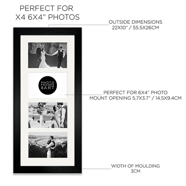 Photoframesandart 7x5 Multi Photo Frame - 21x11" Collage Frame | Milano