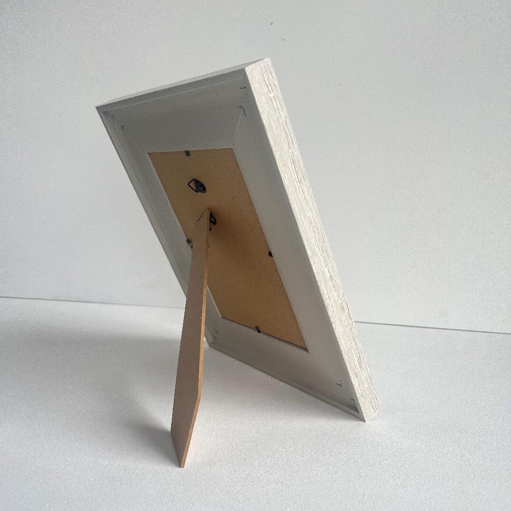 Photoframesandart 7x5" Photo Frame | Antique Whitewashed Wood Effect