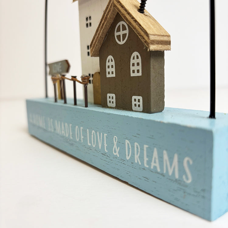 Photoframesandart A Home Is Made Of Love And Dreams | Wooden Ornament