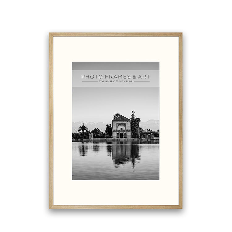 Photoframesandart A1 For A2 Wooden Oak Effect Poster Frame | Hartland Collection