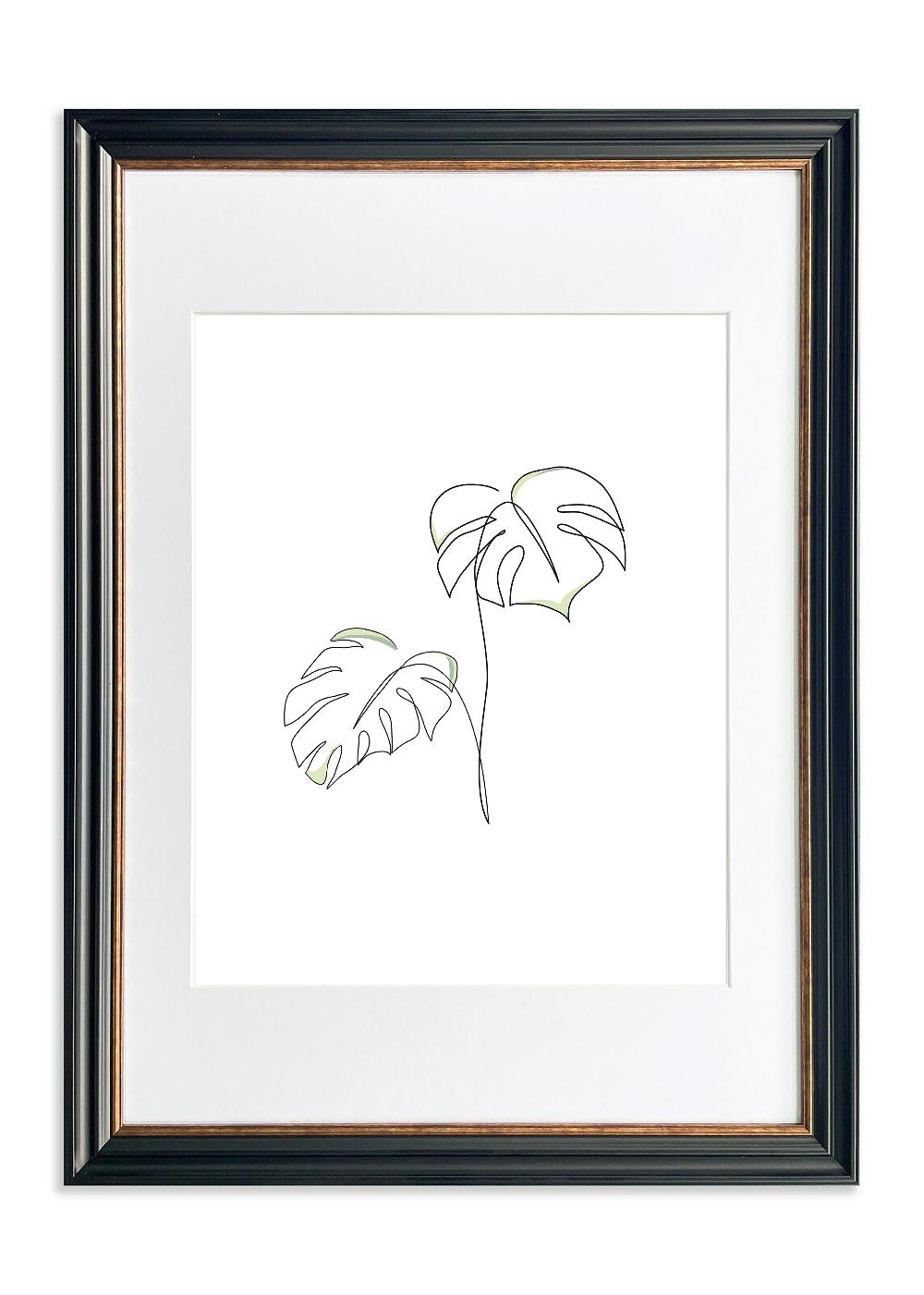 photoframesandart A2 Poster Frame For A3 Print With Mount | Vintage Black