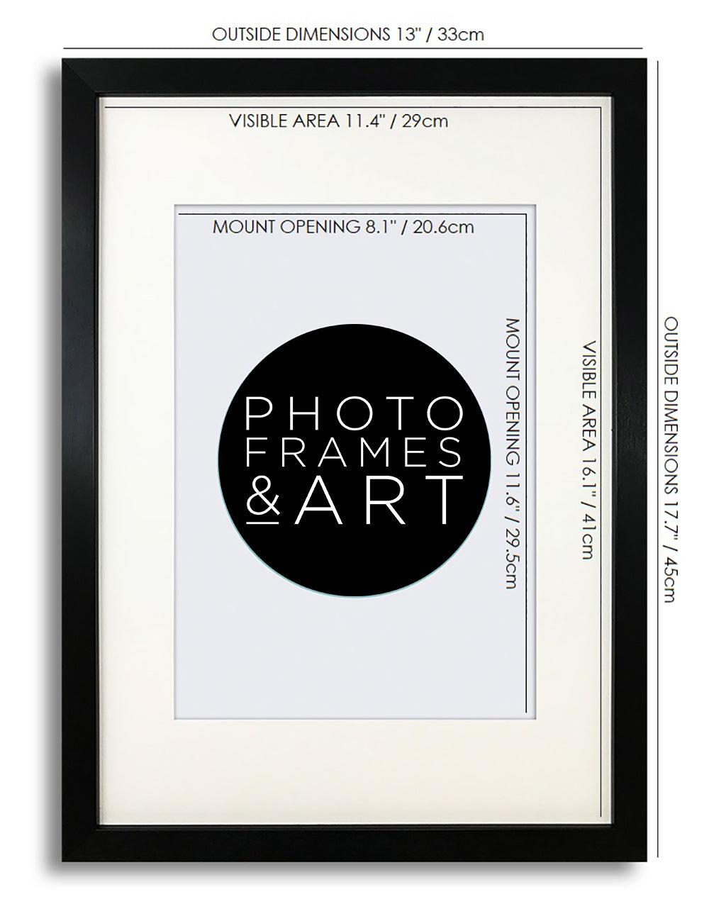 Photoframesandart A3 Poster Frame For A4 Print With Mount | Oxford