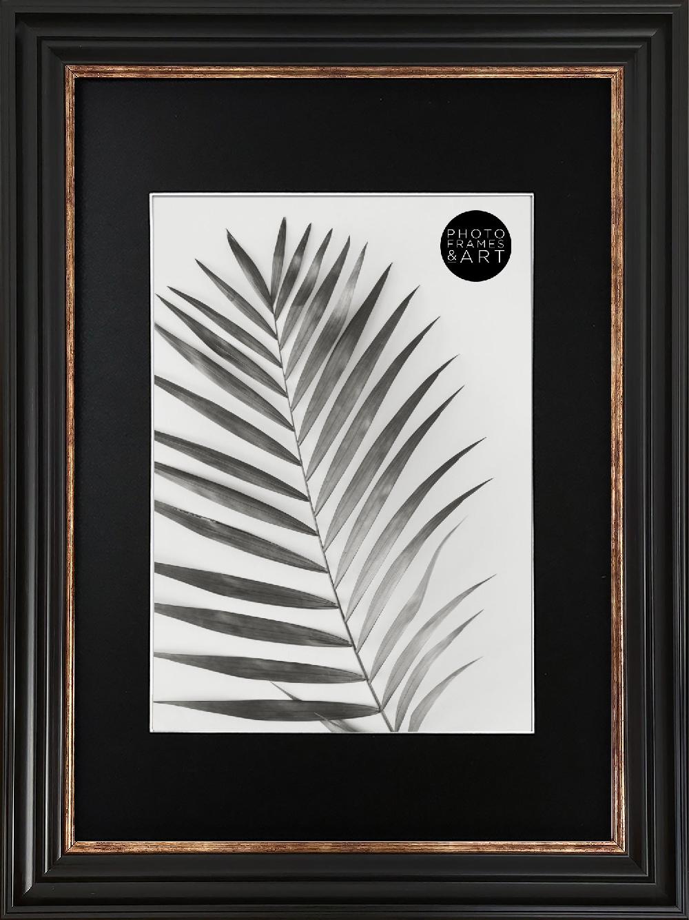 photoframesandart A3 Poster Frame For A4 Print With Mount | Vintage Black