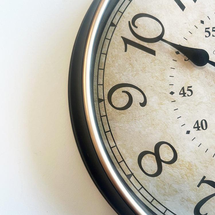 Photoframesandart Antique Style Black Wall Clock | 34cm