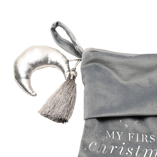 Photoframesandart Baby's 1st Christmas Stocking Small | Dark Blue