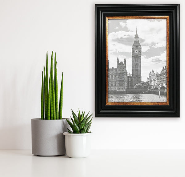 Photoframesandart Black A4 Picture Frame For A5 | Vintage