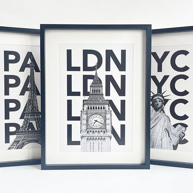 Photoframesandart Black And White Typography Framed Art | Paris