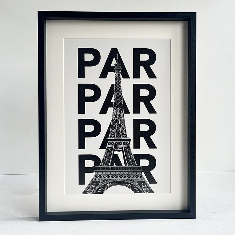 photoframesandart Black and White Typography Framed Art | Paris