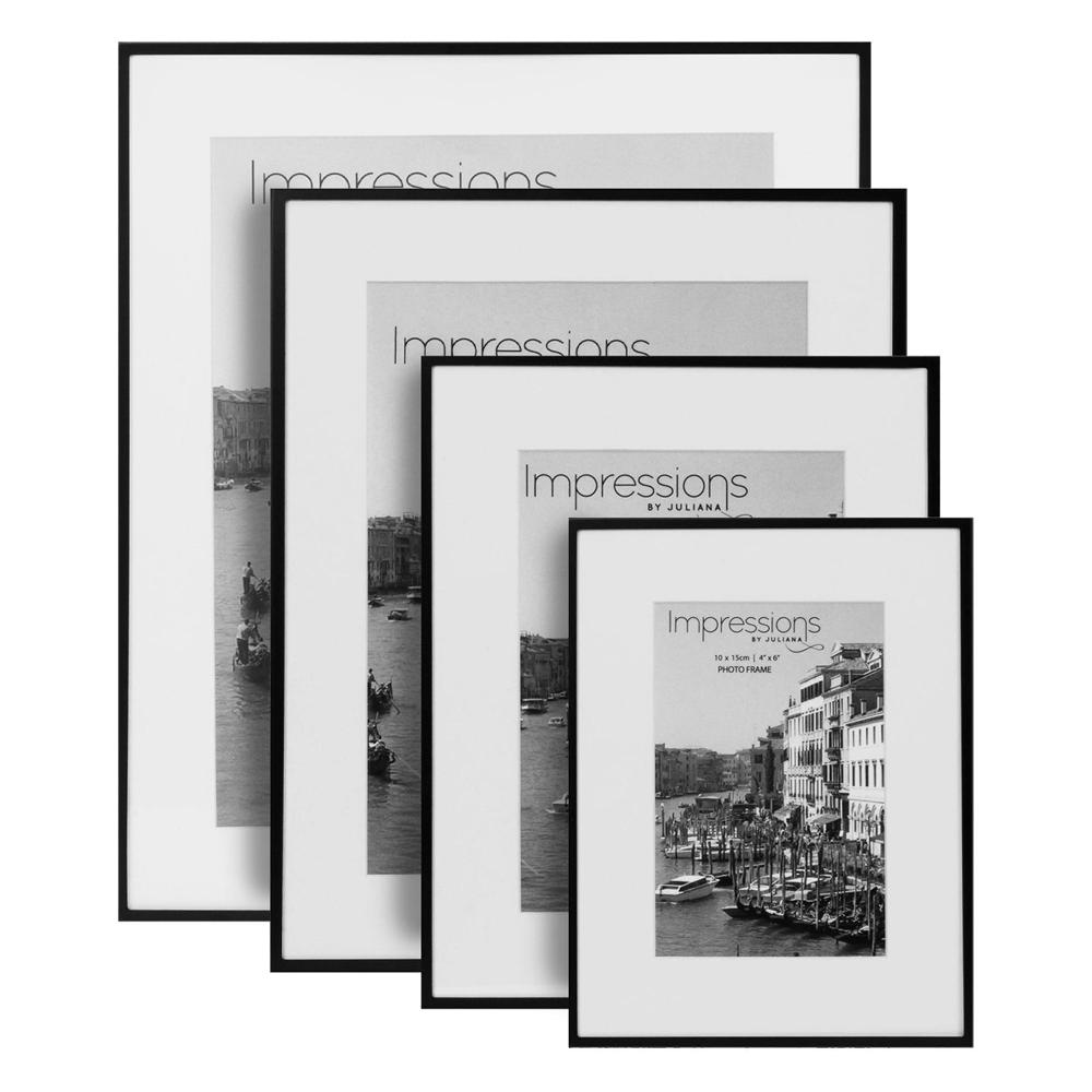 Photoframesandart Black Fine Metal Photo Frames | 4 Sizes Available